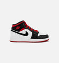 Air Jordan 1 Retro Mid Gym Red Grade School Lifestyle Shoe Black Red