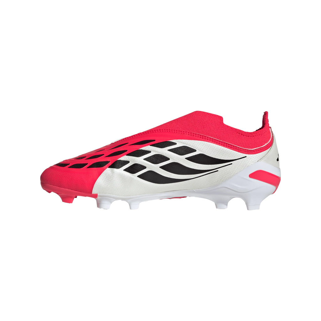 adidas Predator League Laceless FG Firm Ground Youth Soccer Cleats Red Black White