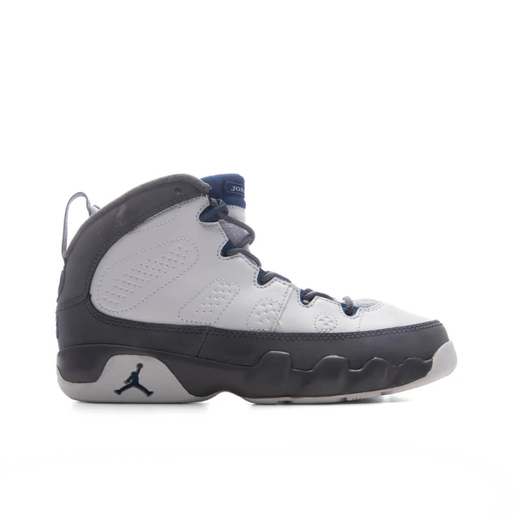 Air Jordan 9 Retro Flint Grey PS White French Blue Flint Grey