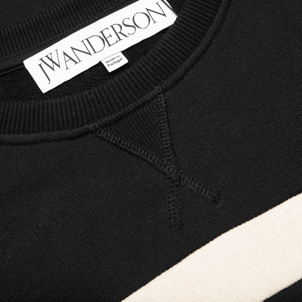 Stripe Sweatshirt Black Natural