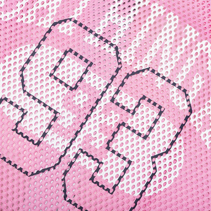 Line Camo Multi Logo Relaxed Fit Football Jersey Pink
