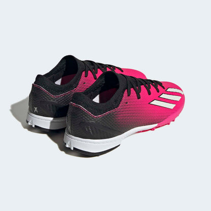 adidas Kids X Speedportal3 TF J Turf Football Boots Black Pink