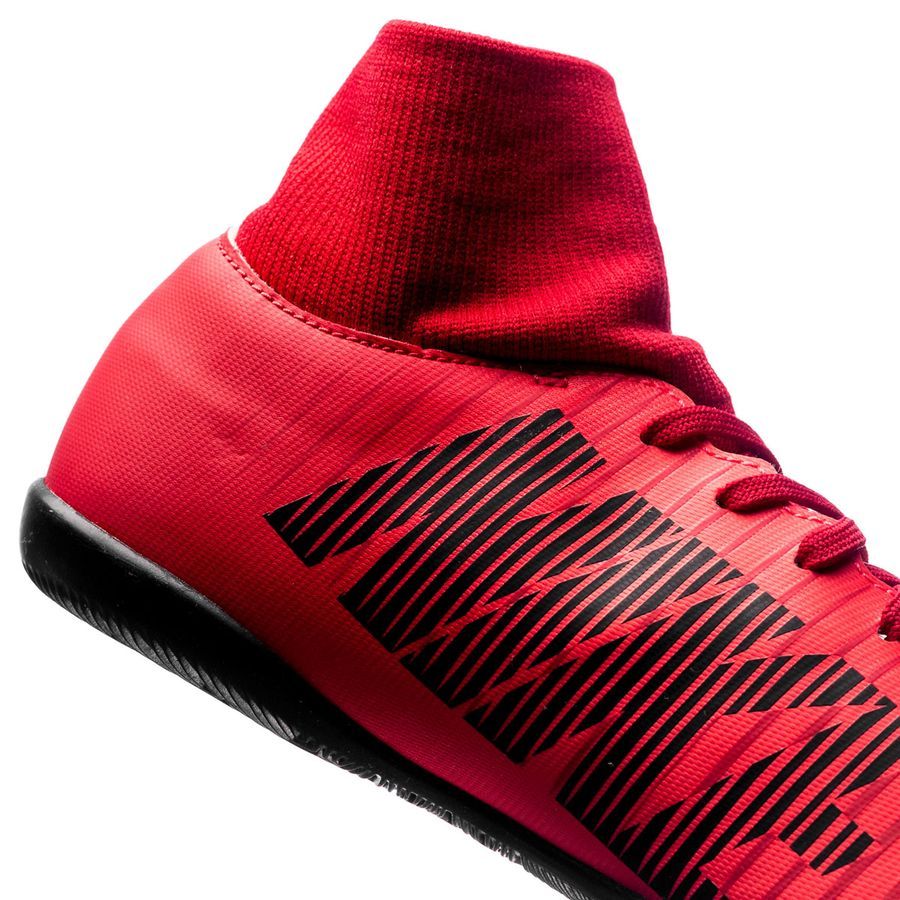 Kids Nike MercurialX Victory VI Dynamic Fit IC Indoor Competition Football Boot Red Black Crimson