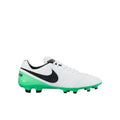Nike Tiempo Genio II Leather FG Firm Groun Soccer Cleats White Black Green