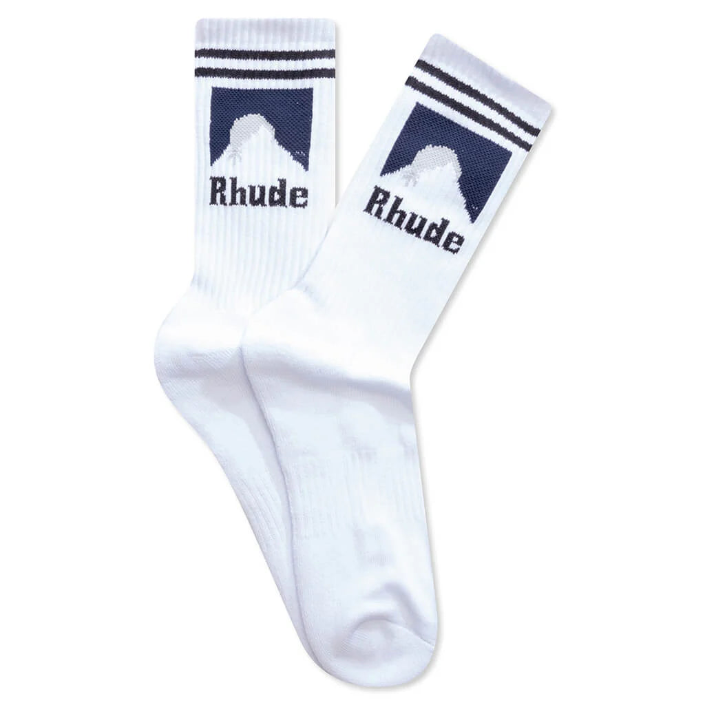 Moonlight Sock White Navy