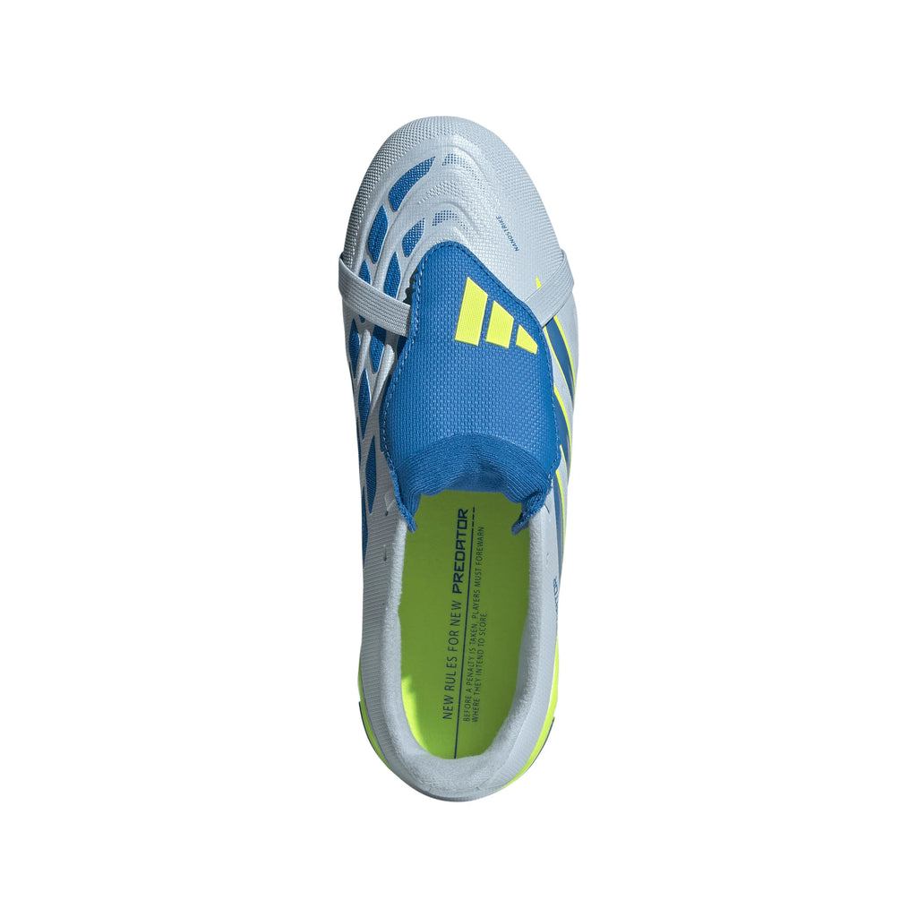 adidas Predator League Fold Over Tongue FG Firm Ground Youth Soccer Cleats Sky Blue Yellow