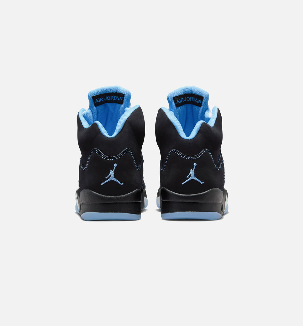 Air Jordan 5 Retro Black Carolina Mens Lifestyle Shoe Black University Blue White