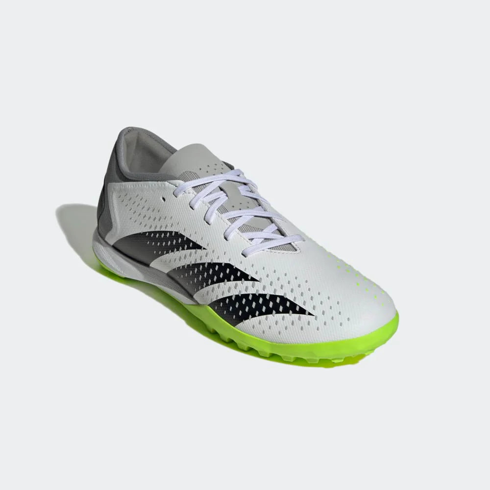 adidas Predator Accuracy3 Low Turf Soccer Cleats White Black Lucid Lemon