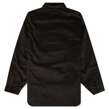 Corduroy Shirt Jacket Off Black