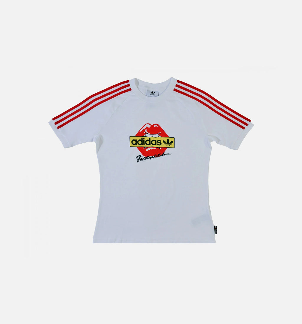 adidas X Fiorucci Womens Crop Top White Red