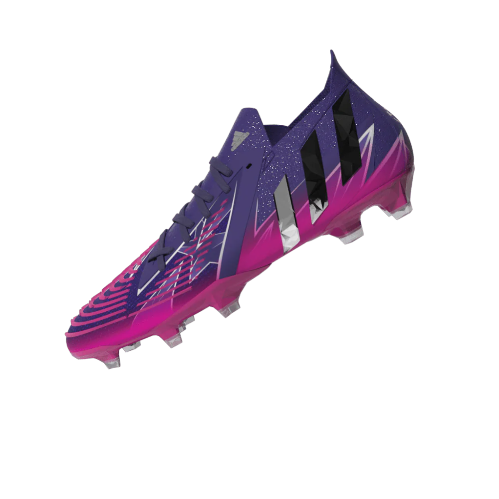 adidas Predator Edge1 FG Low Firm Ground Boots Team College Purple Silver Metallic Team Shock Pink