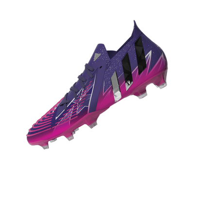 adidas Predator Edge1 FG Low Firm Ground Boots Team College Purple Silver Metallic Team Shock Pink