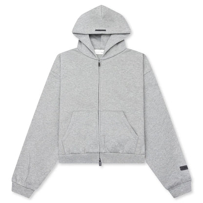 Kids Fleece Zip Up Hoodie Concrete Heather