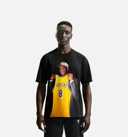 Kobe Bryant 1996 Draft Pack Mens Short Sleeve Shirt Black Yellow
