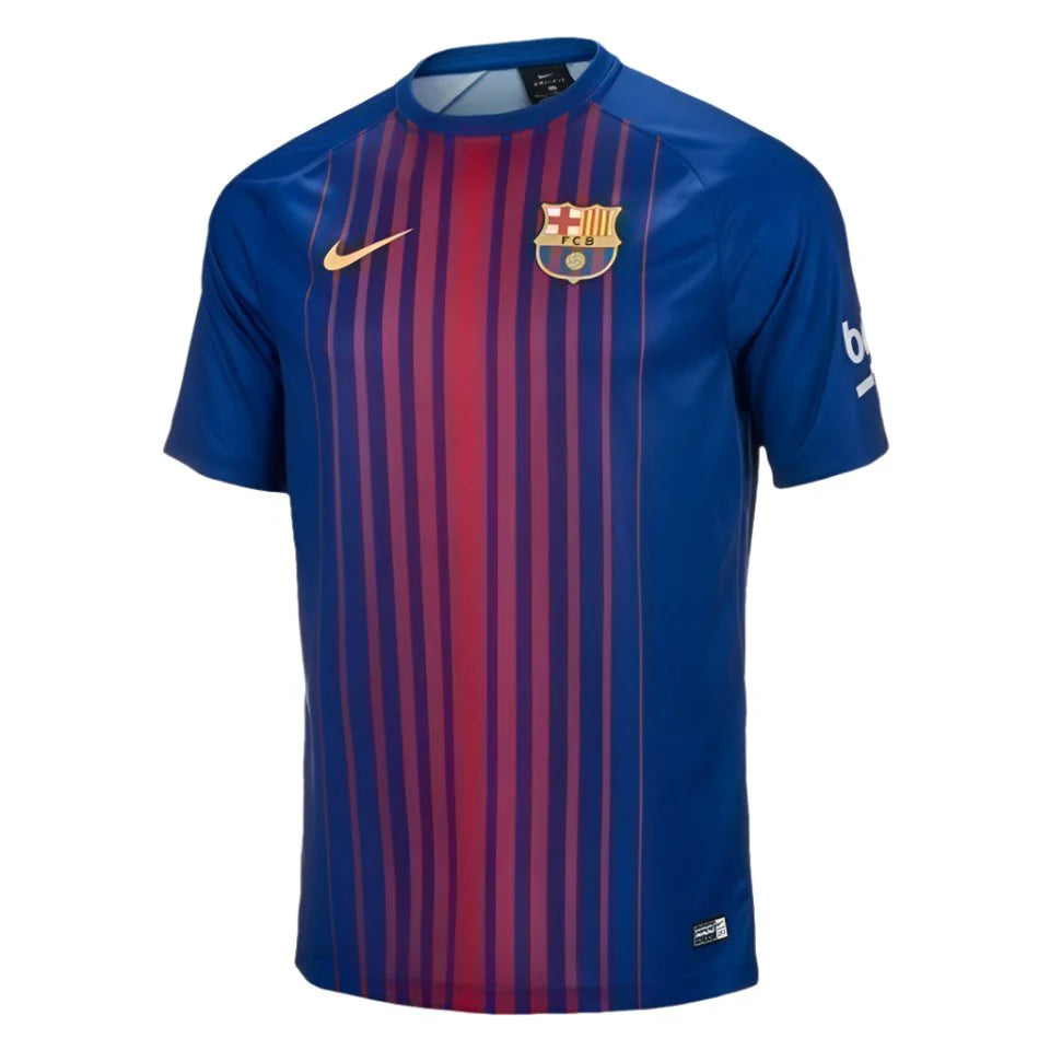 Nike Breathe Barcelona Home Training Top Deep Royal Red Gold