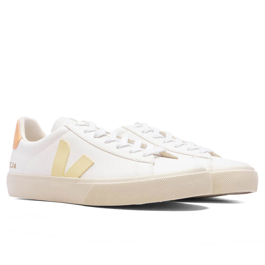 Womens Campo Chromefree Leather White Sun Peach