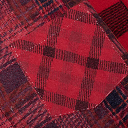 Over Dye 7 Cuts Wide Shirt Red