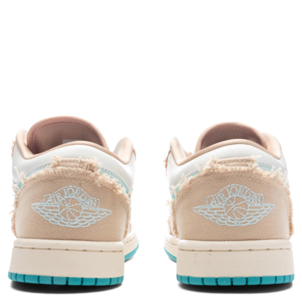Womens Air Jordan 1 Low Beachside Sesame Dusty Cactus Glacier Blue