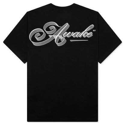 Script Tee Black