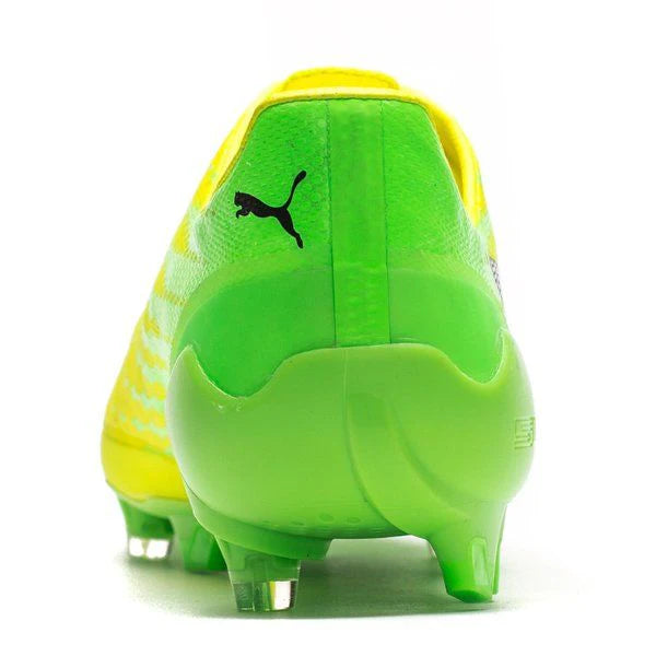 PUMA Evospeed 17 SL FG Firm Ground Soccer Cleats Safety Yellow Black Green Gecko