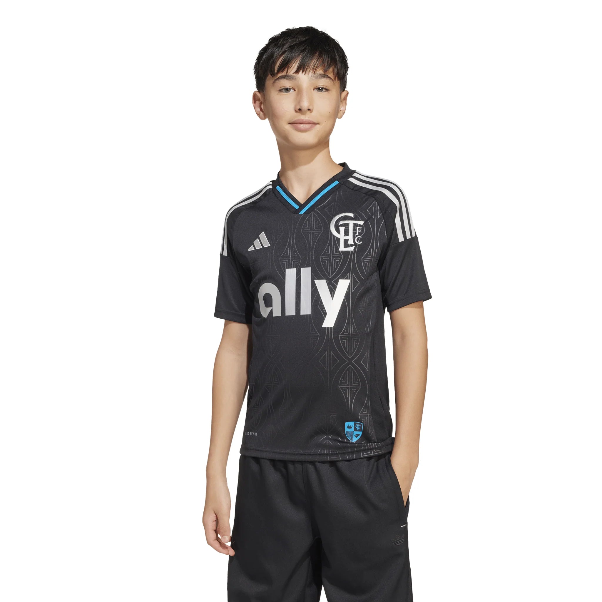 adidas Youth Charlotte Away Jersey 25 Black
