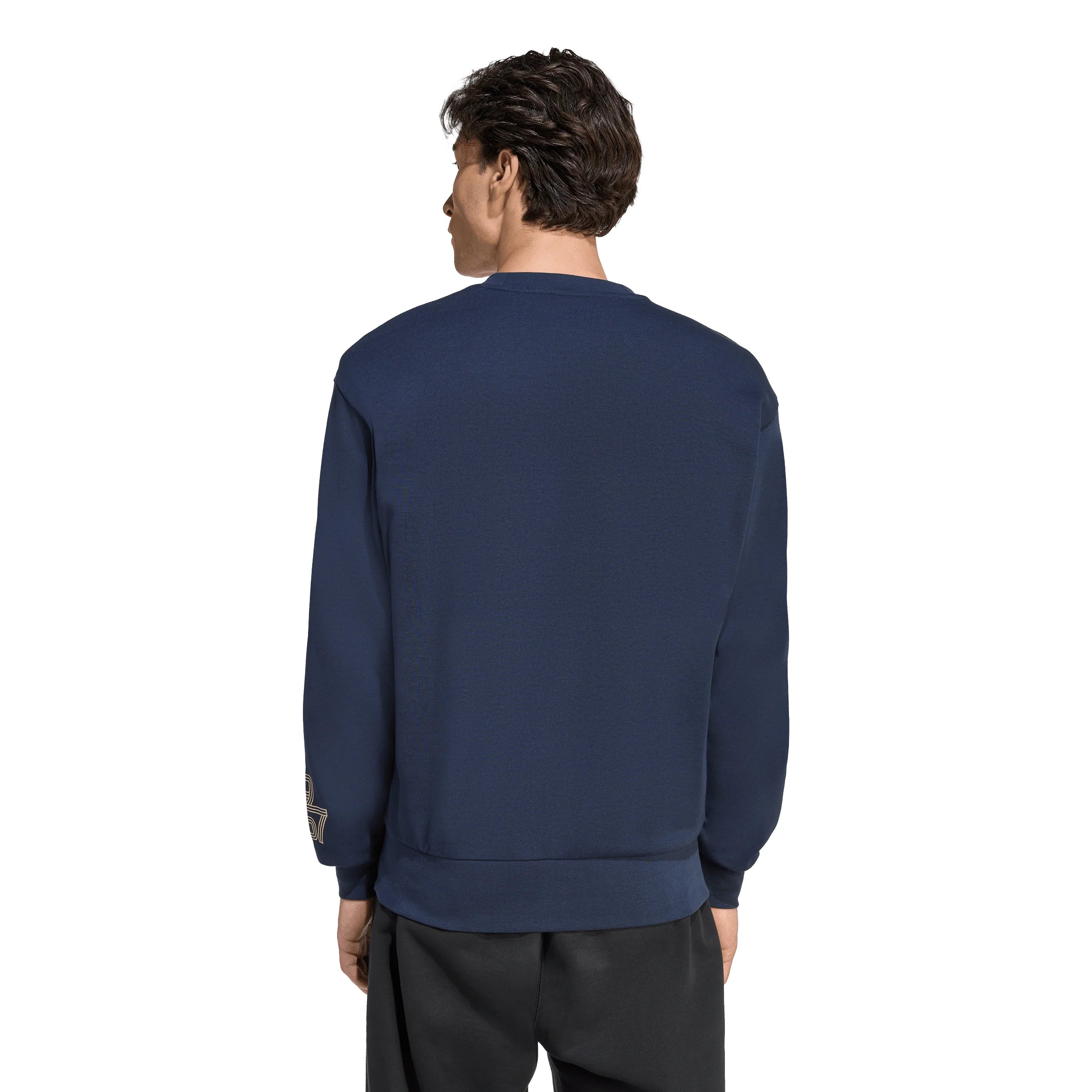 adidas Real Madrid Heritage Crew Mens Sweat Navy