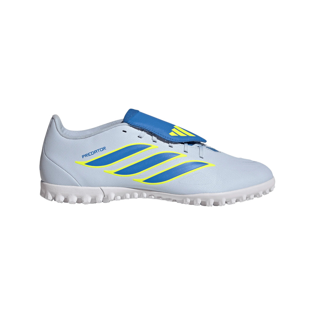 adidas Predator Club Fold Over Tongue TF Turf Mens Soccer Cleats Sky Blue Yellow