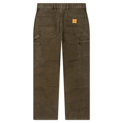 Canvas Double Knee Work Pant Washed Moss Green