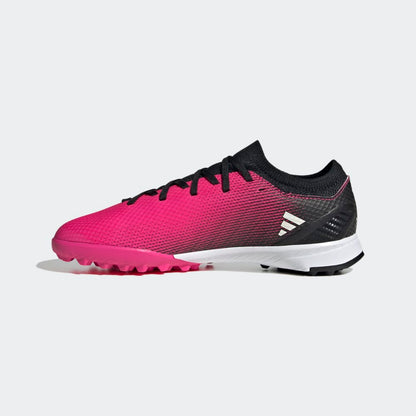 adidas Kids X Speedportal3 TF J Turf Football Boots Black Pink