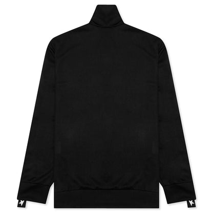 Star Zipped Track Jacket Black White