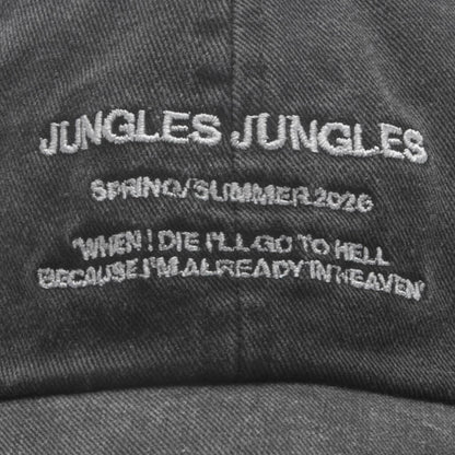 Spring Summer Cap Washed Black