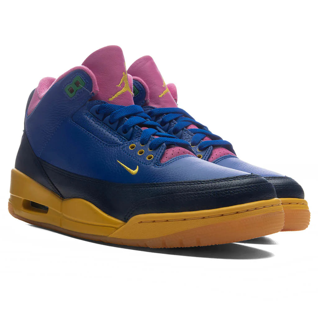 Air Jordan 3 Retro OG Brazil Racer Blue Lucky Green Blue Void