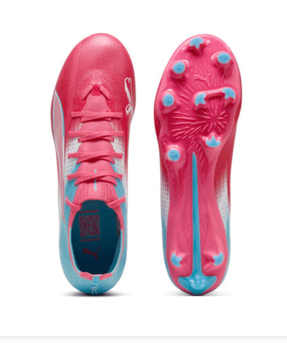 PUMA Ultra 6 Match RE Charge FG AG Firm Multi Ground Soccer Cleats Blue Pink