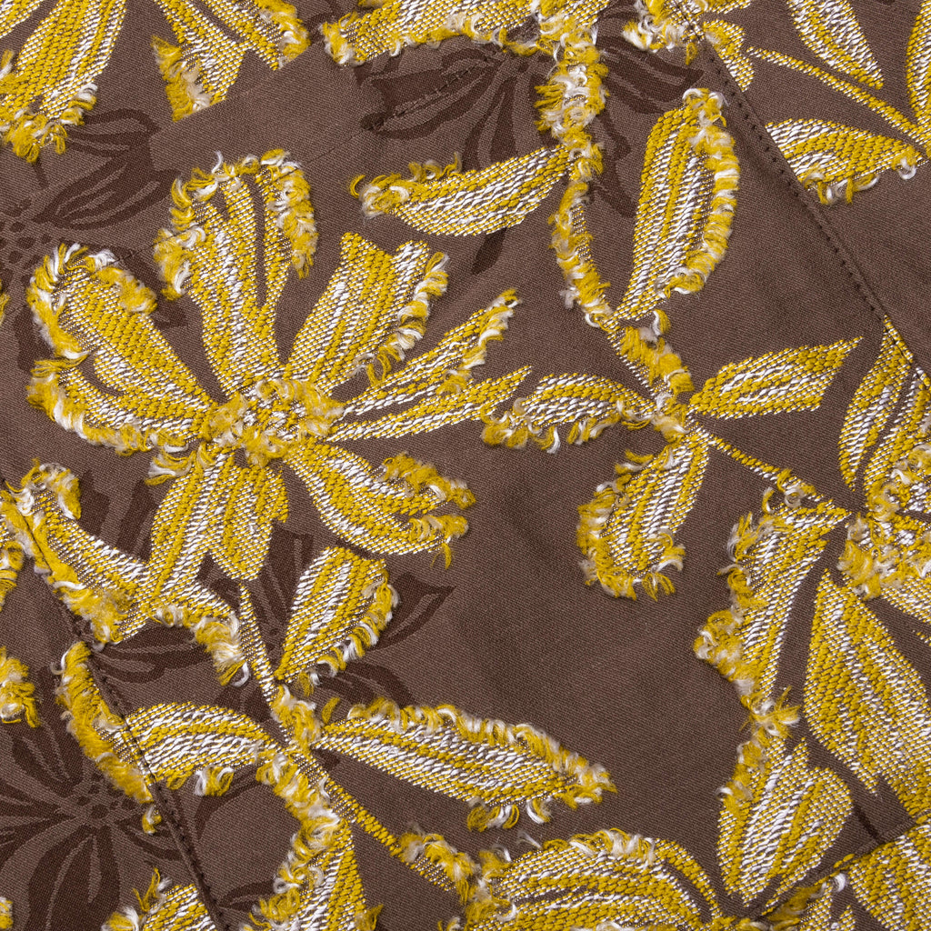 Flower Cut Cabana Shirt Brown
