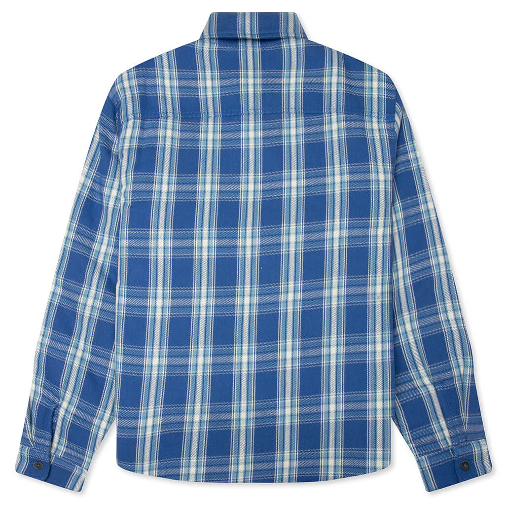 Lau Plaid Shirt Jacket Blue