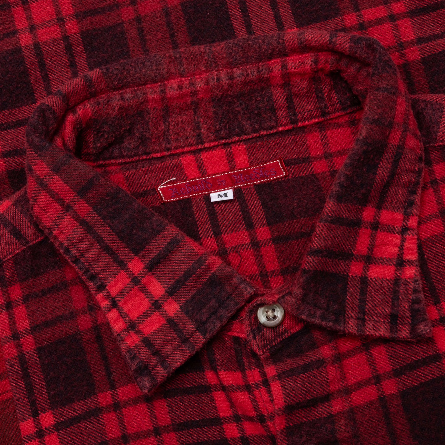 Flannel Shirt 7 Cuts Shirt Over Dye Red