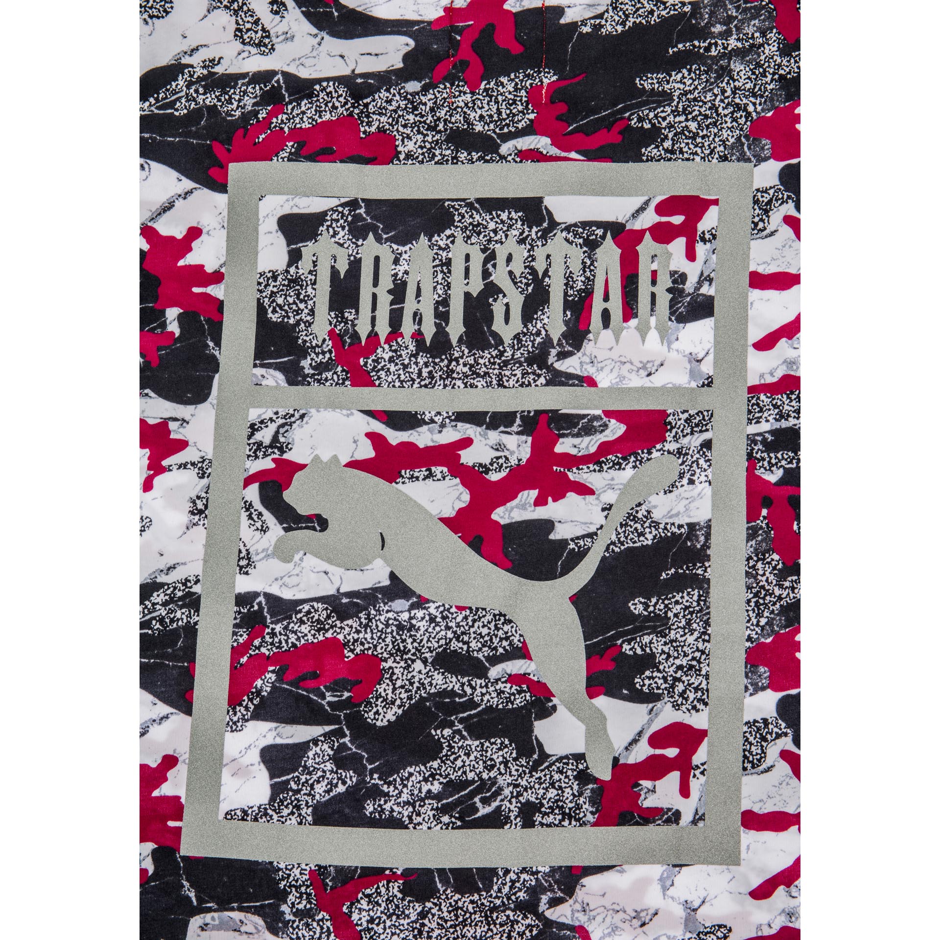 Puma X Trapstar Logo Tee Mens Barbados Cherry Camo