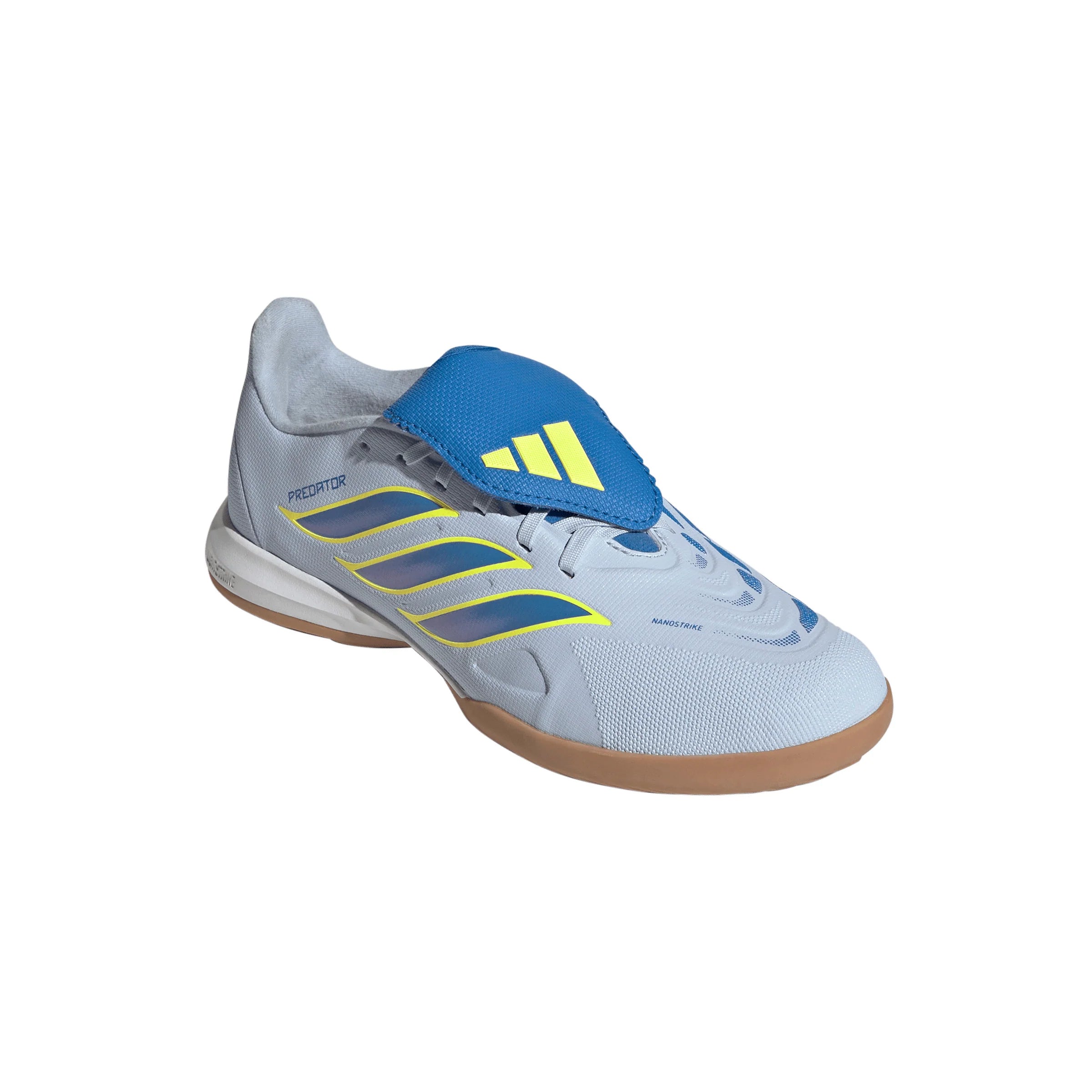 adidas Predator League Fold Over Tongue IN Indoor Youth Soccer Shoes Sky Blue Yellow