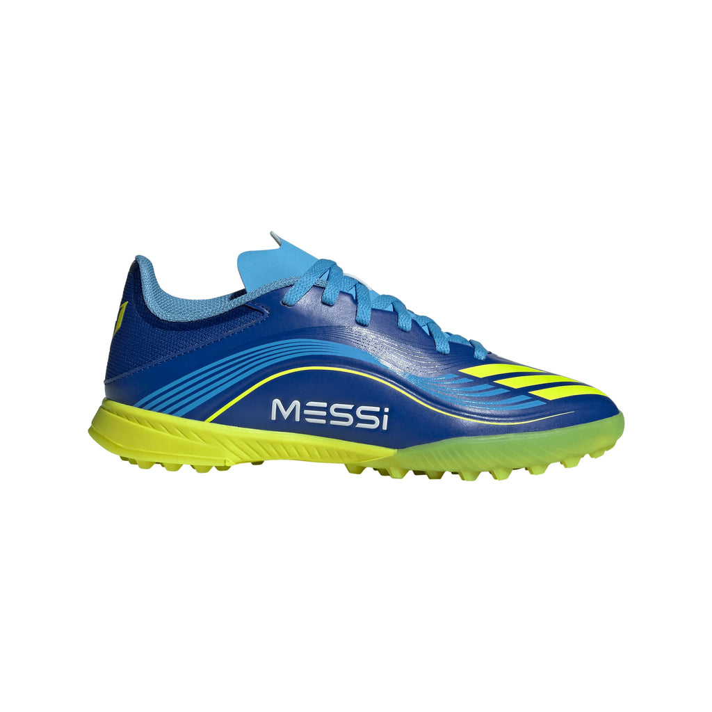 adidas F50 Messi League TF Youth Soccer Cleats Royal Blue Yellow Blue