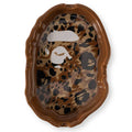 Wild Leopard Pattern Ape Head Ashtray Beige
