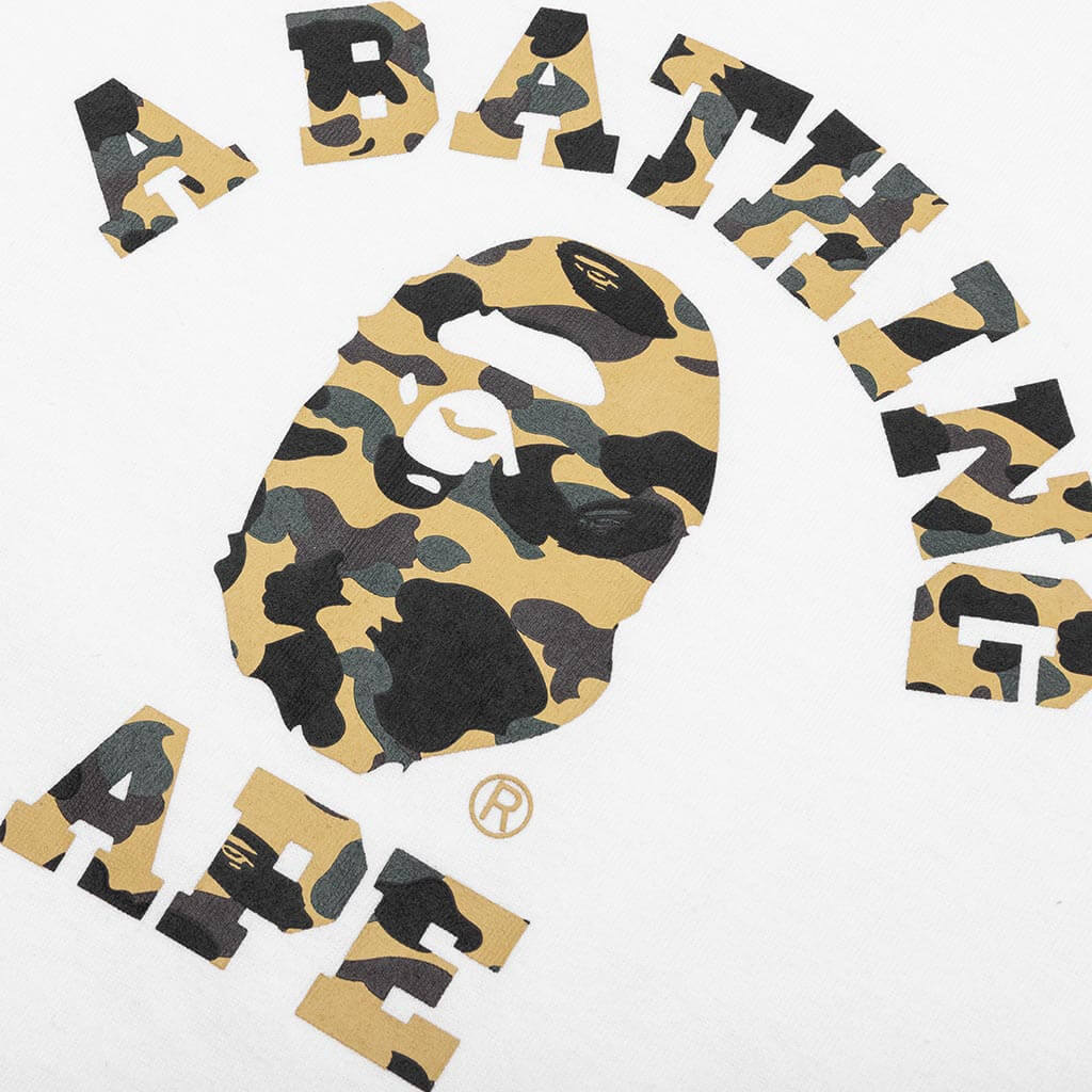 Kids 1st Camo College Tee White Yellow
