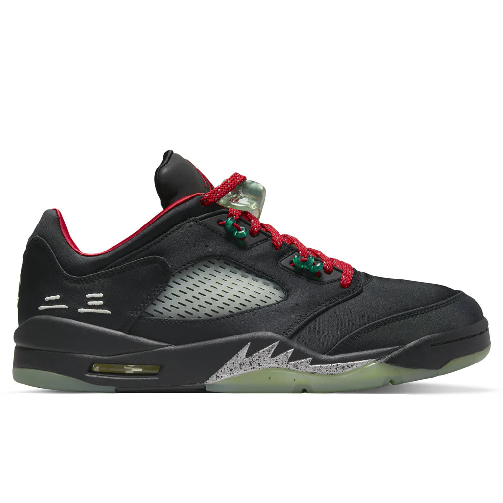 Air Jordan 5 Retro Low SP x CLOT Black Classic Jade Fire Red