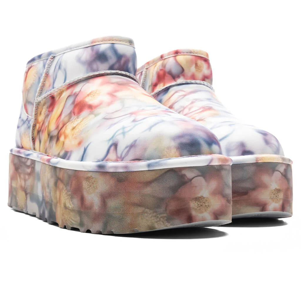 UGG x Collina Strada Classic Ultra Mini Platform Light Blue Floral