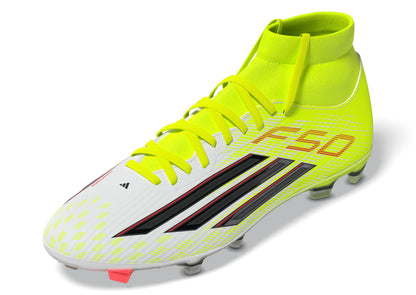 adidas F50 League Mid Cut FG MG Firm Ground Multi Ground Mens Soccer Cleats Yellow Black