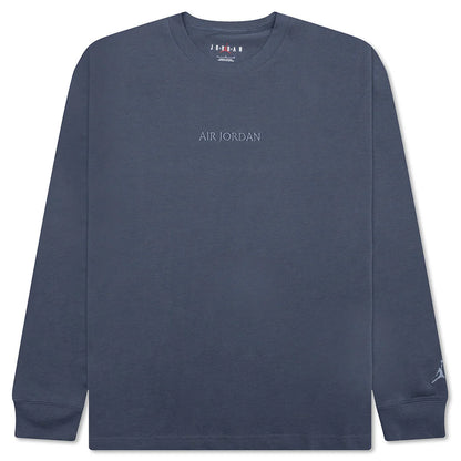 Wordmark Long Sleeve T Shirt Diffused Blue