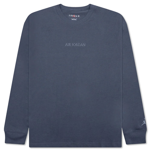 Wordmark Long Sleeve T Shirt Diffused Blue