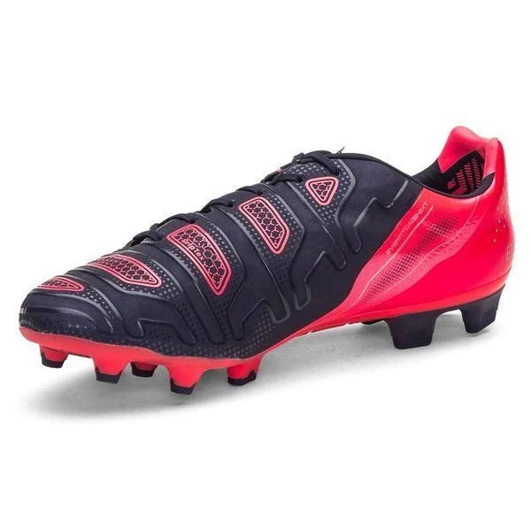 PUMA Evopower 12 FG Firm Ground Soccer Cleats Peacoat White Bright Plasma