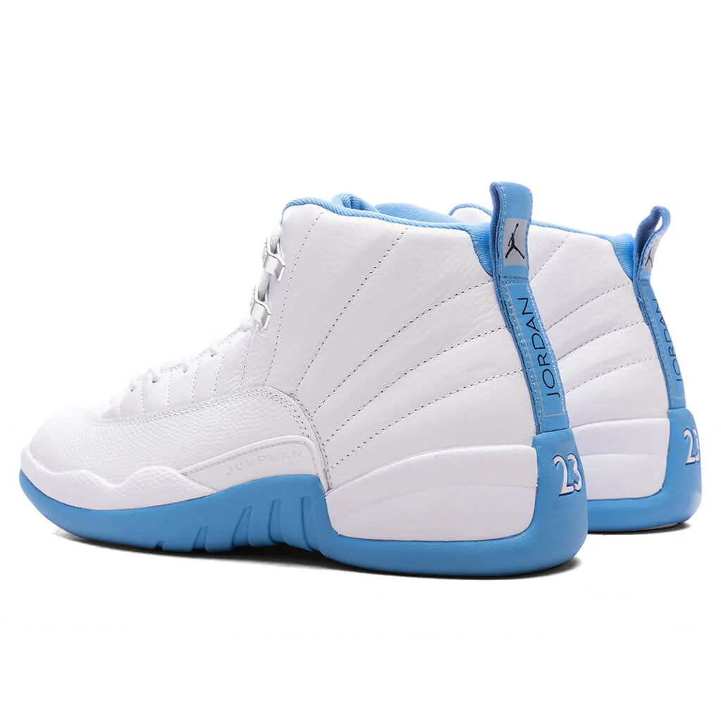 Air Jordan 12 Retro Melo White University Blue Metallic Silver