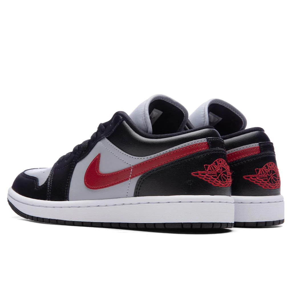 Womens Air Jordan 1 Low Wolf Grey Gym Red Black