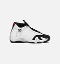 Air Jordan 14 Retro Black Toe Mens Lifestyle Shoe White Varsity Red Black Silver